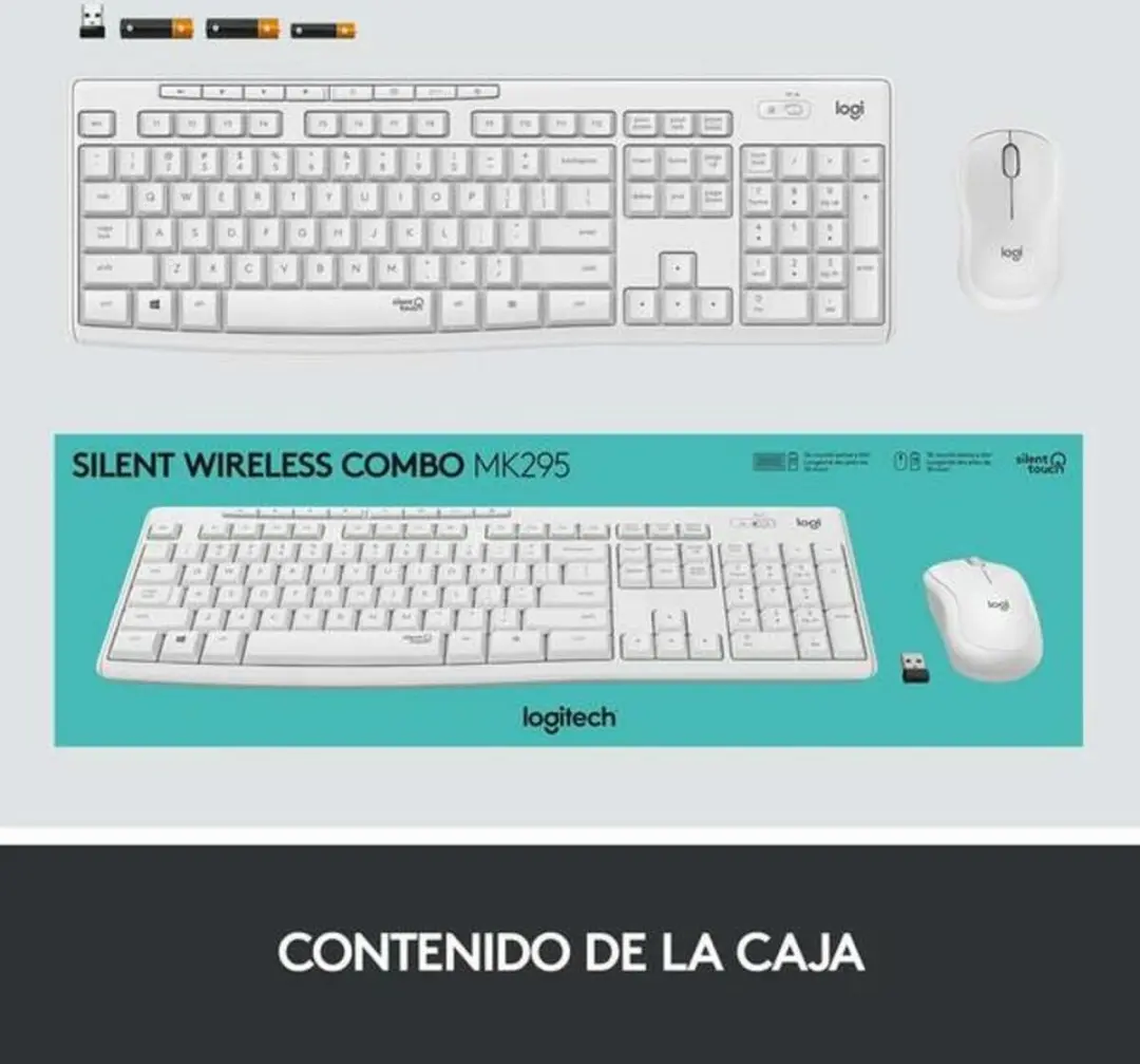 Logitech MK295 Silent Draadloos Toetsenbord & Muis - Wit