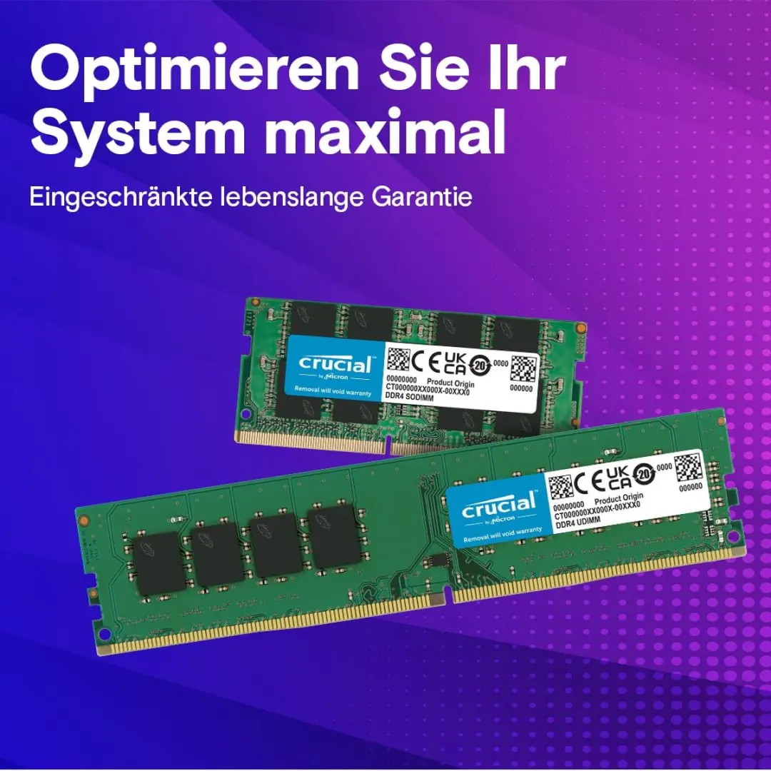 Crucial CT8G4DFS824A RAM Geheugen 8GB DDR4 2400MHz