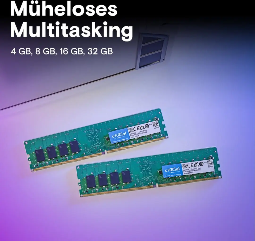 Crucial CT8G4DFS824A RAM Geheugen 8GB DDR4 2400MHz