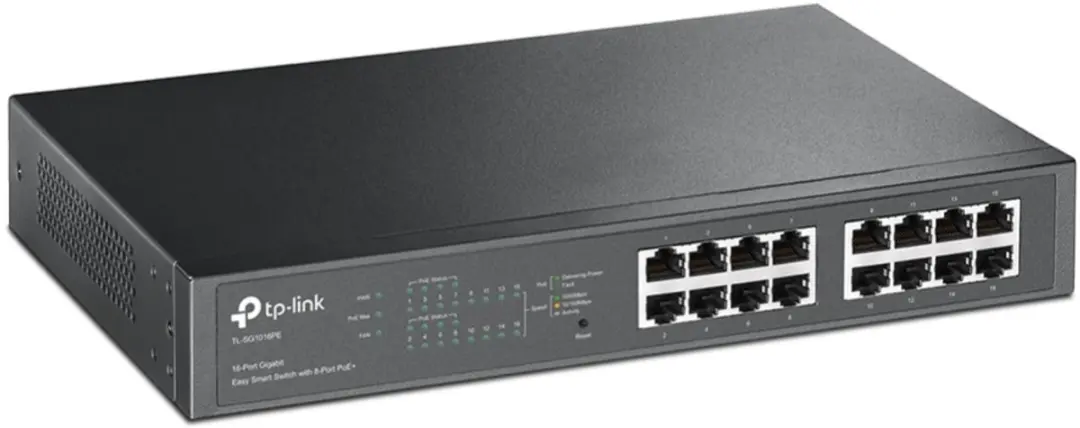 TP-Link TL-SG1016PE Managed Switch 16x PoE - 150W - Zwart