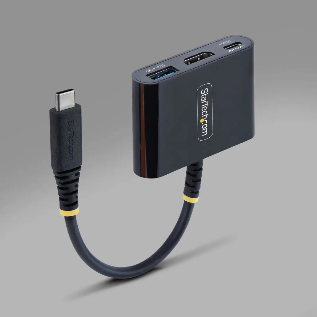 Startech 168B-USBC-MULTIPORT USB-C Multiport Adapter - 4K 60Hz - 140W PD - Zwart - afbeelding 5 van 6