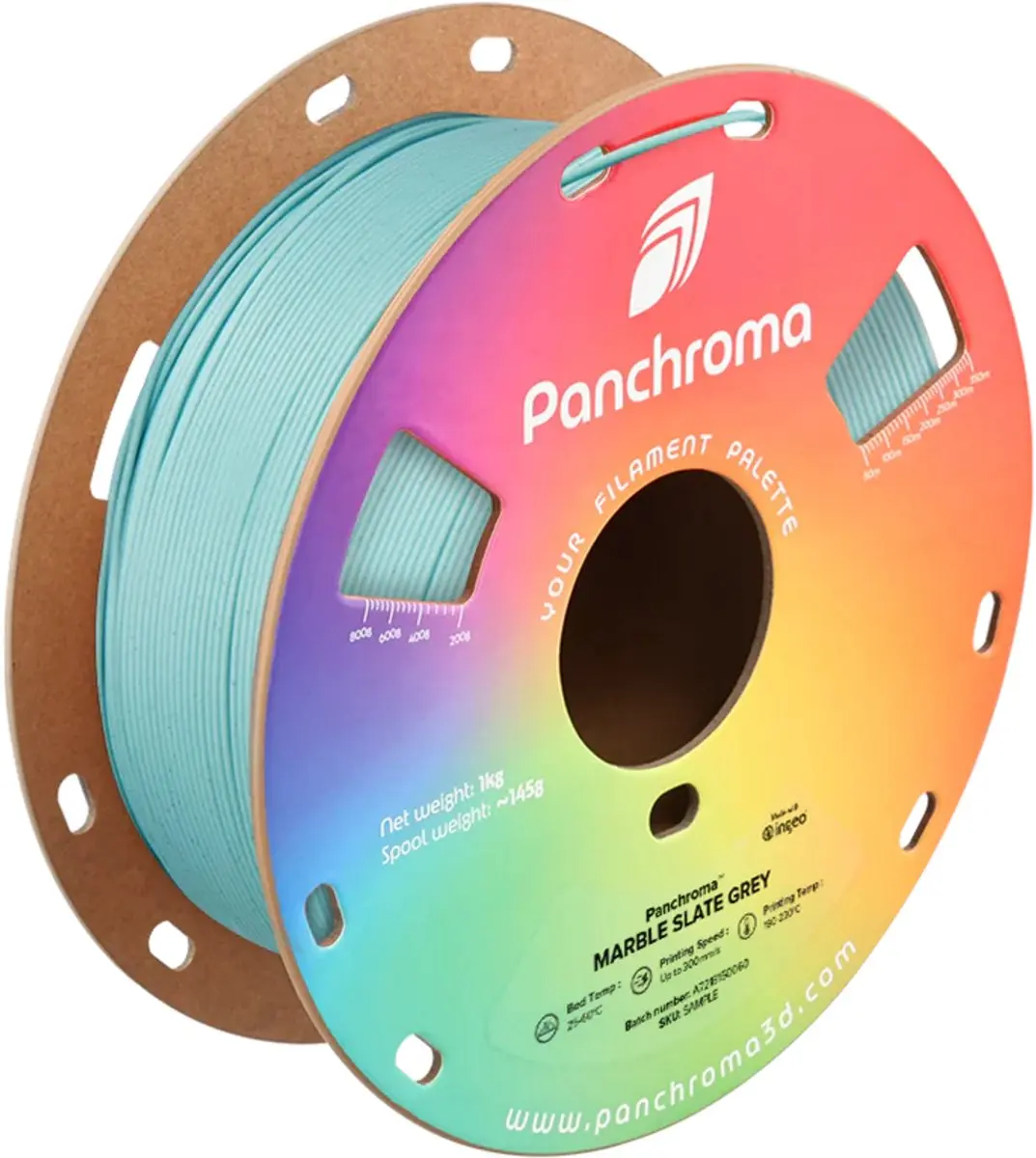 Polymaker Panchroma Marble Slate Grey PLA 3D Filament 1.75mm 1kg