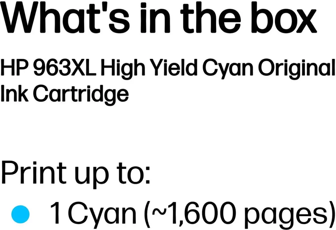 HP 963XL Cyaan Inktcartridge - 3JA27AE