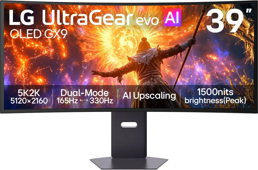 LG UltraGear 39GX950B 39 inch 5K2K OLED Gaming Monitor - 165/330Hz - USB-C 90W