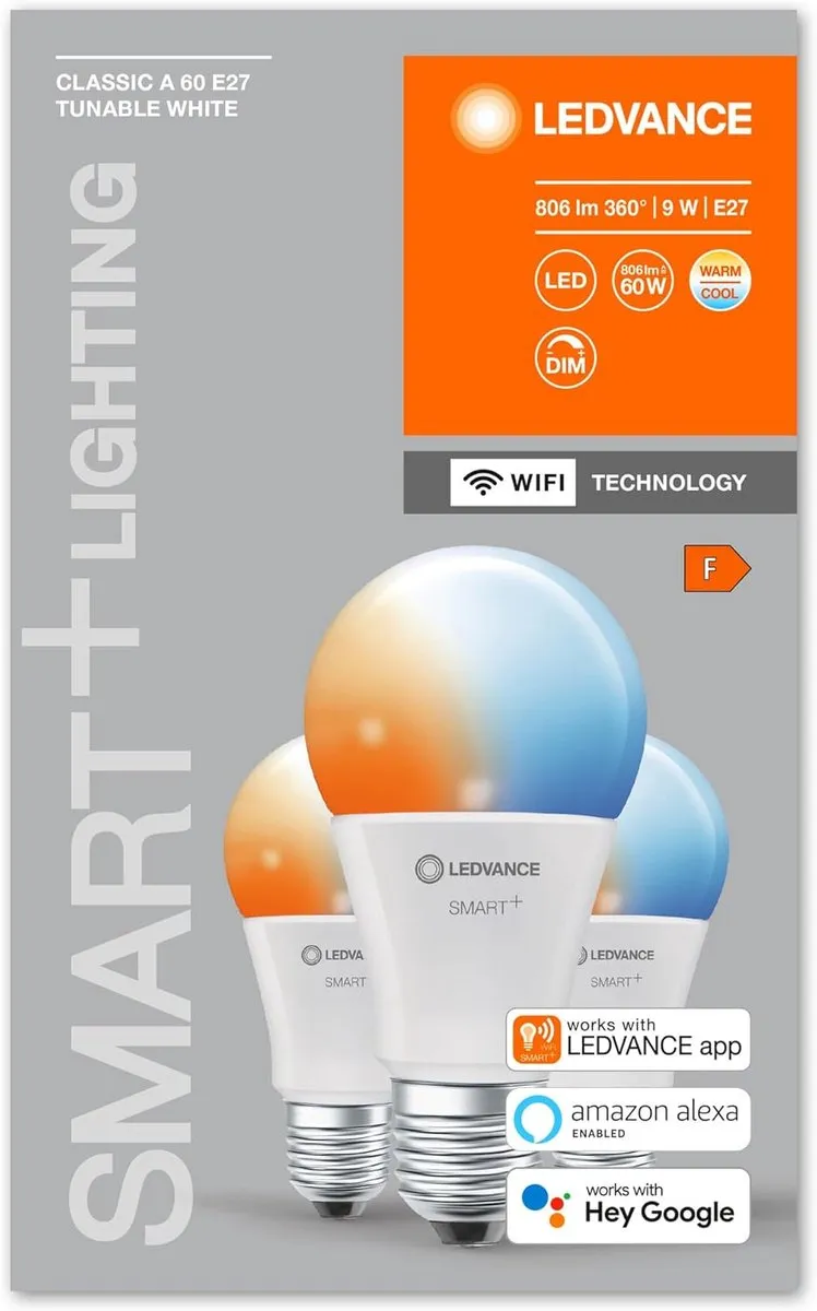 LEDVANCE SMART+ WiFi Classic E27 Instelbaar Wit 9W - afbeelding 6 van 6