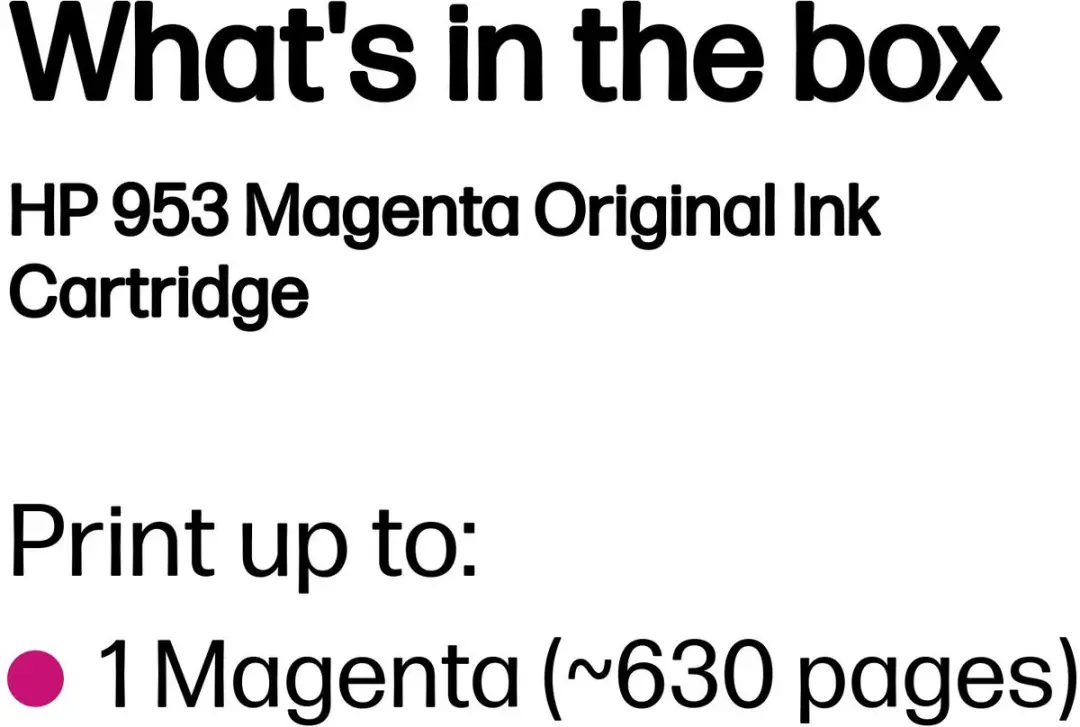 HP 953 Magenta Inktcartridge F6U13AE