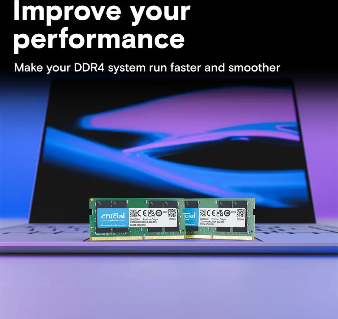 Crucial CT16G4SFD824A Laptopgeheugen 16GB DDR4 SODIMM 2400MHz