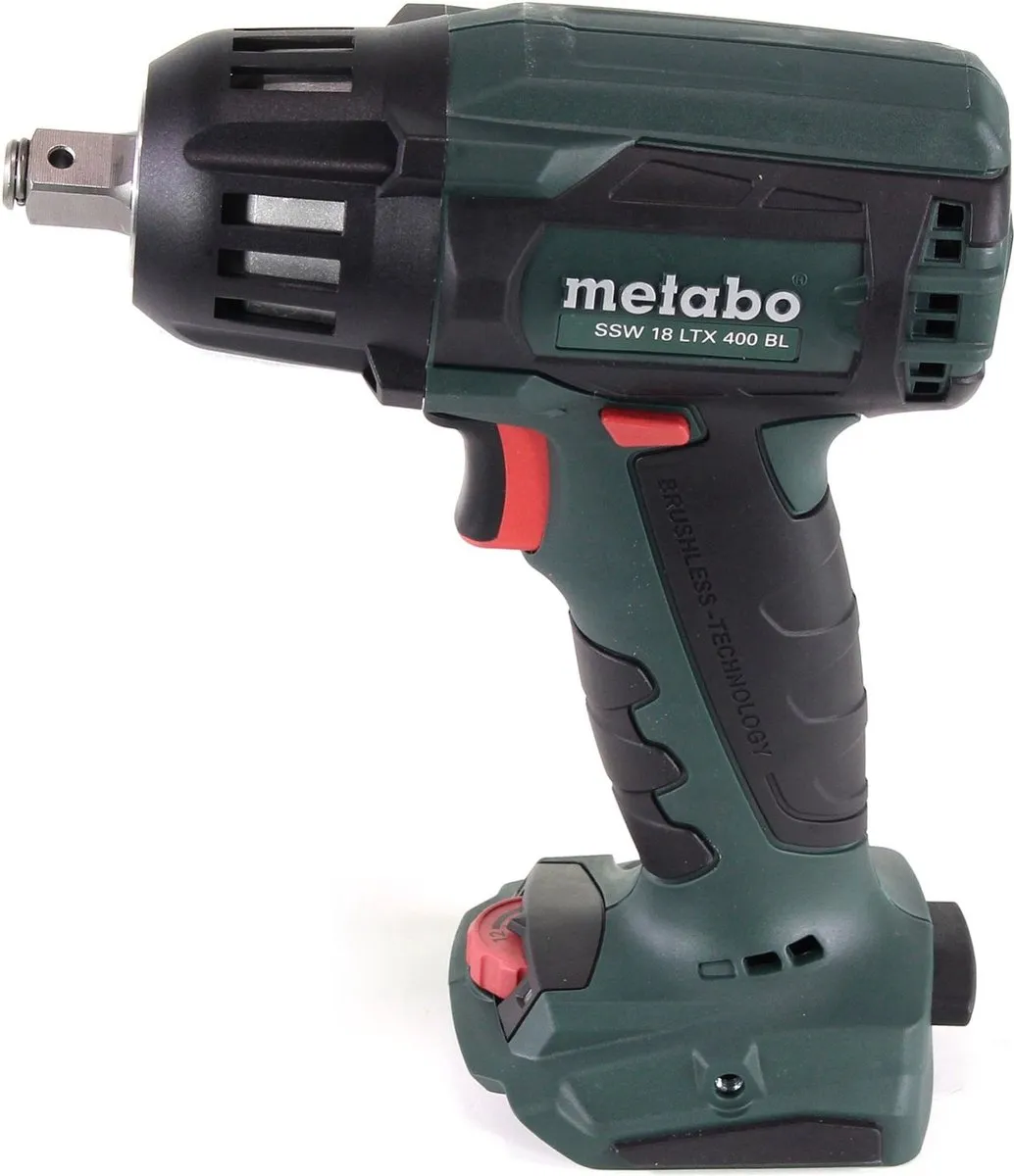 Metabo SSW18 LTX 400BL Slagmoersleutel - 2x5,2Ah - met ASC30-36 Oplader