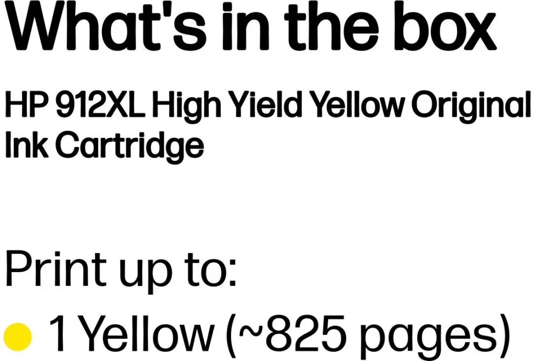 HP 912XL Gele Inktcartridge - 3YL83AE