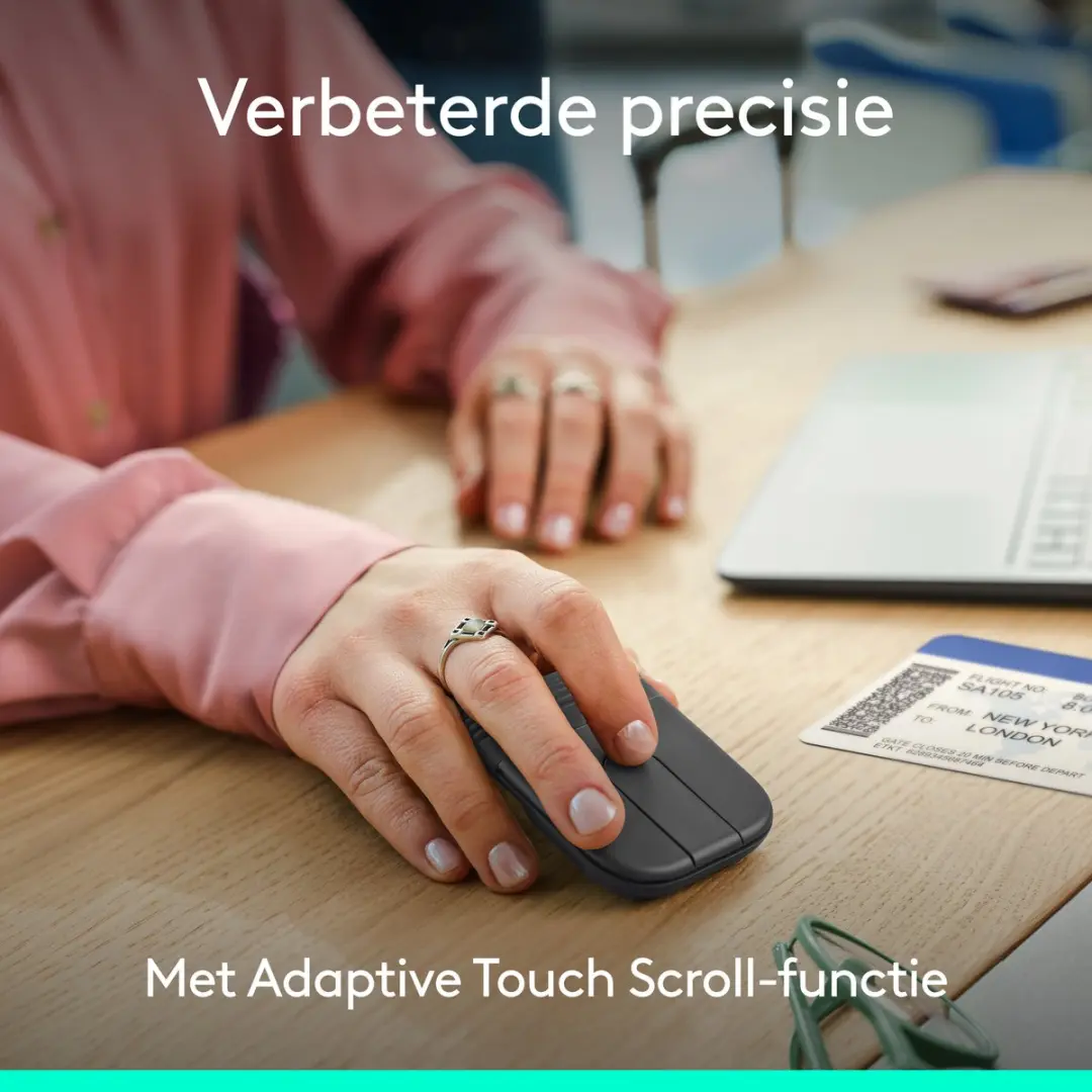 Logitech Mobi Fold Ovouwbare Muis 910-007604 - Zwart - afbeelding 6 van 6
