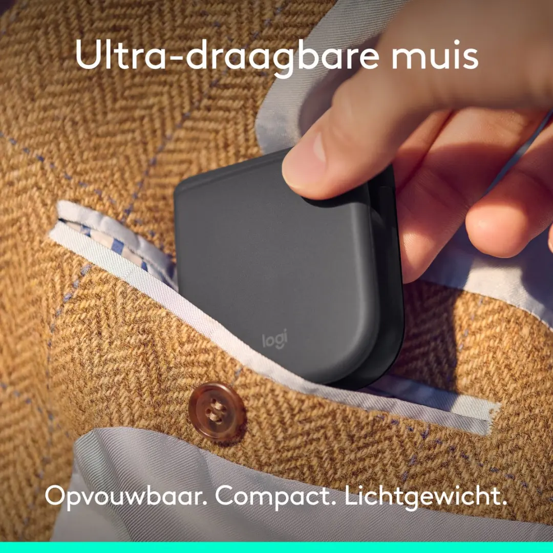 Logitech Mobi Fold Ovouwbare Muis 910-007604 - Zwart
