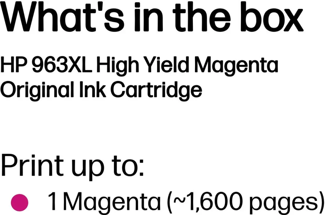 HP 963XL Magenta Inktcartridge - 3JA28AE