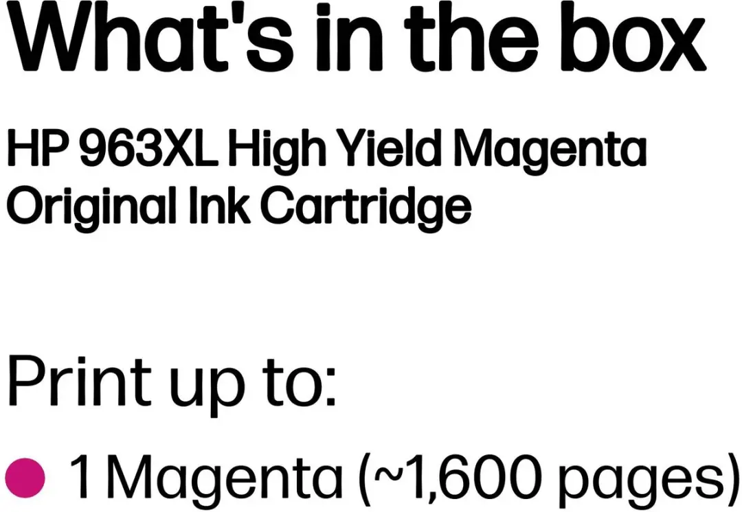 HP 963XL Magenta Inktcartridge - 3JA28AE