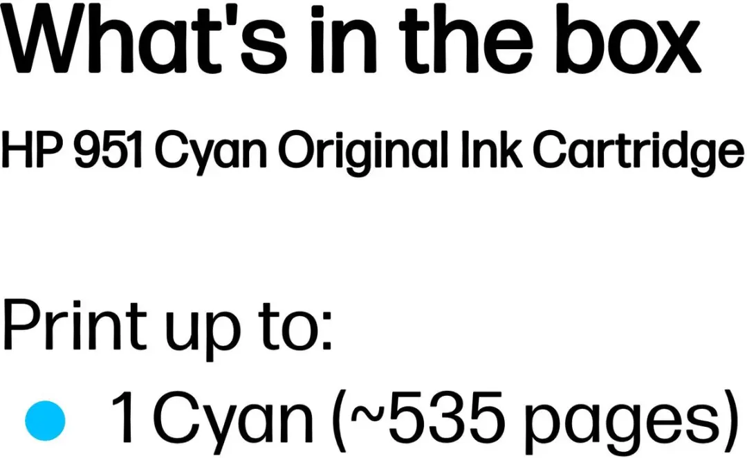 HP 951 Cyaan Inktcartridge CN050AE