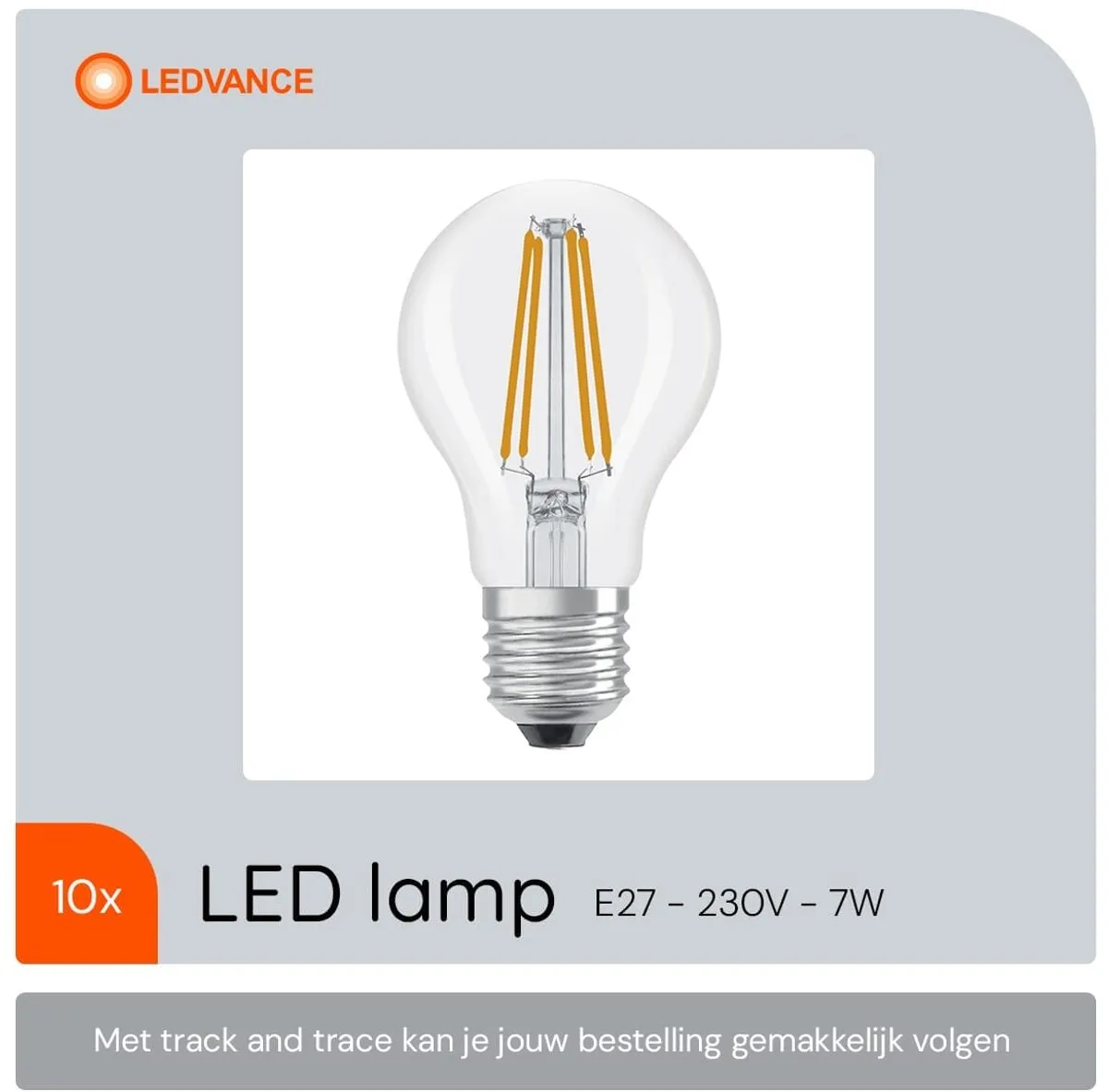 LEDVANCE Classic A60 E27 7W 806lm - 10 Stuks