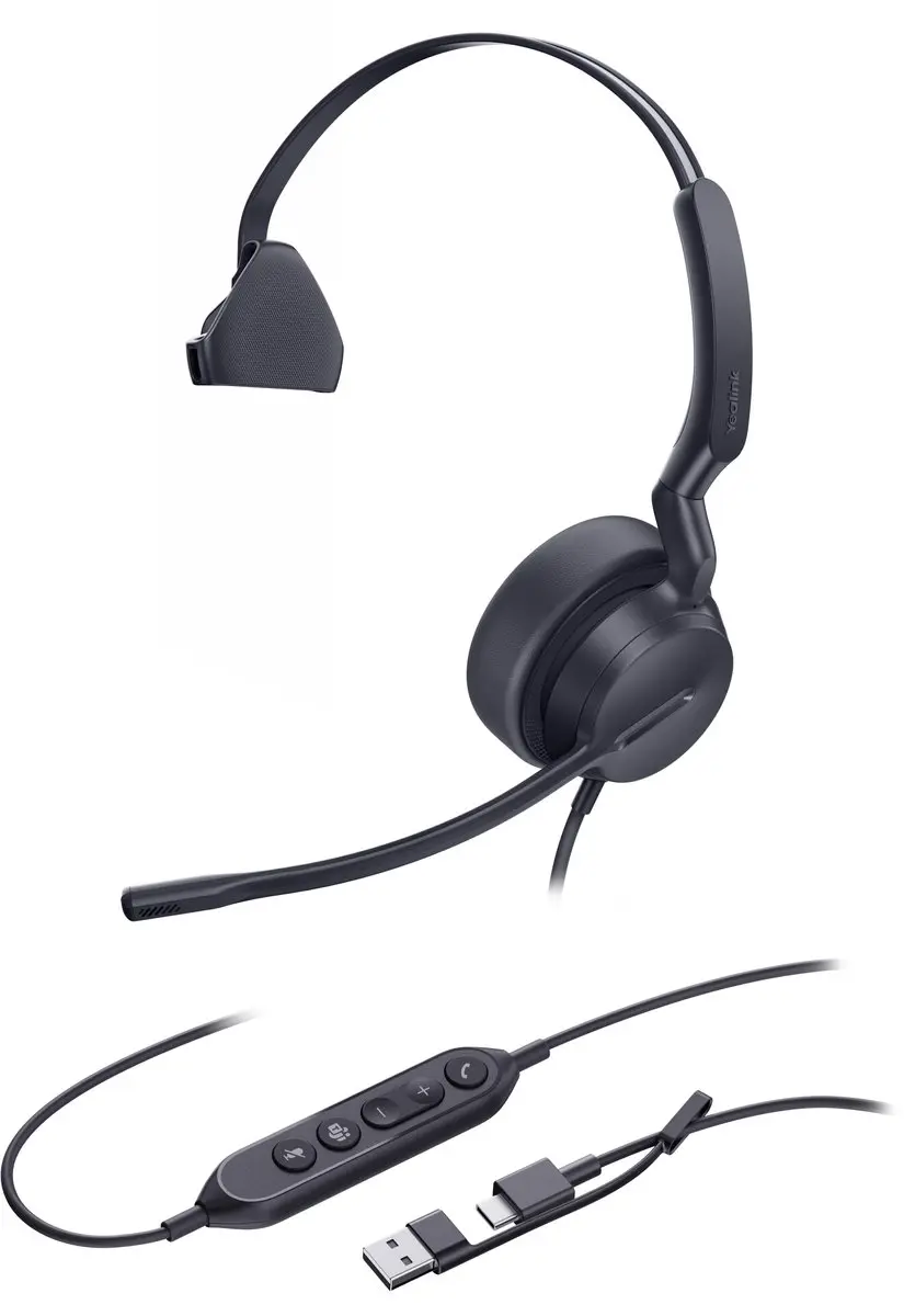 Yealink Mono Teams Headset 1308216 - Zwart