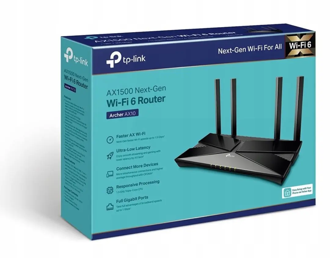 TP-Link Archer AX10 Router WiFi 6 DualBand - 1 Gb/s