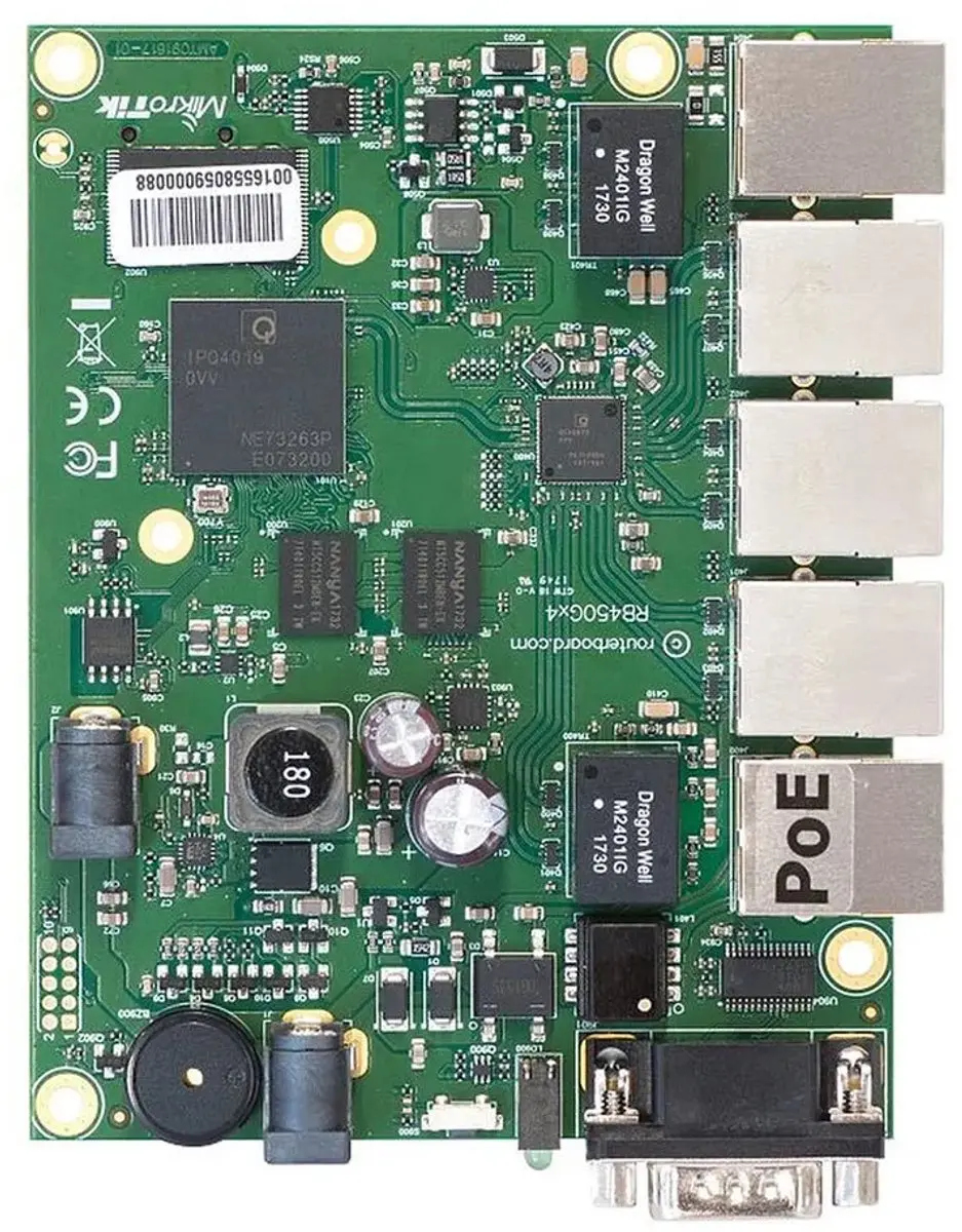 MikroTik RB450Gx4 Router - Green