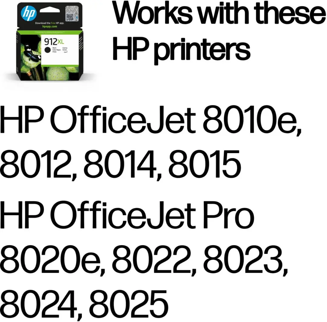 HP 912XL Inktcartridge Zwart - 3YL84AE