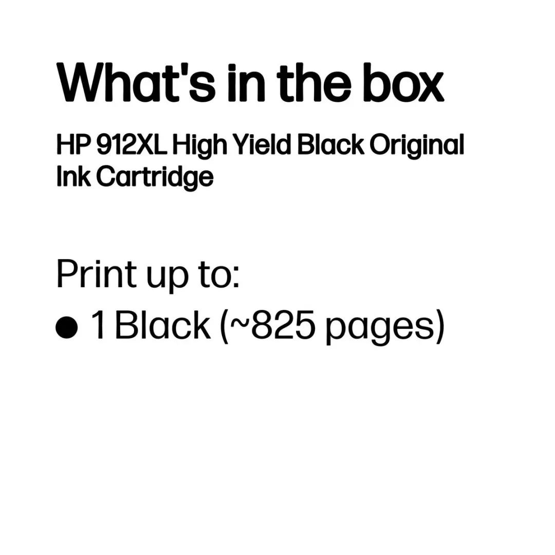 HP 912XL Inktcartridge Zwart - 3YL84AE