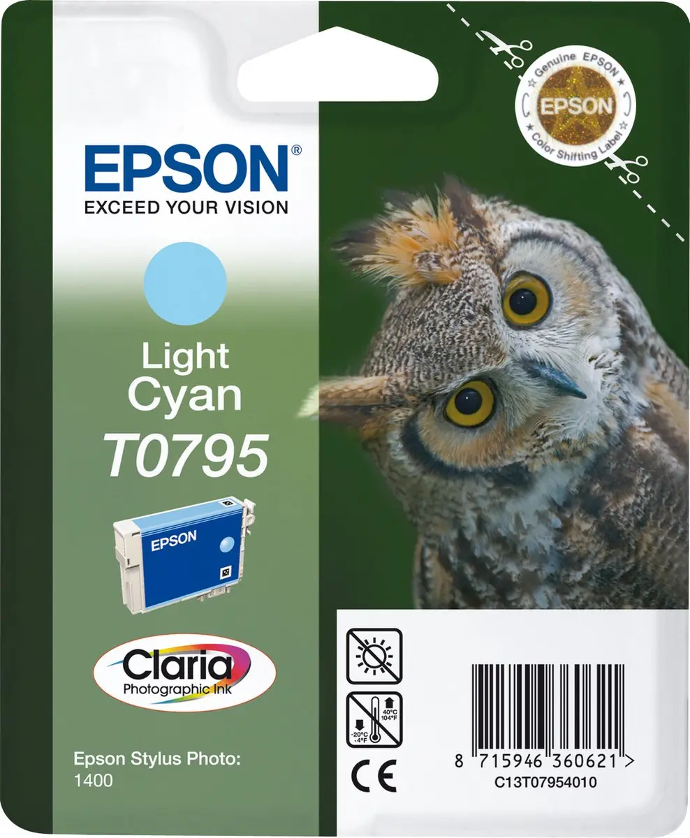 Epson T0795 Licht Cyaan Inktcartridge - C13T07954020