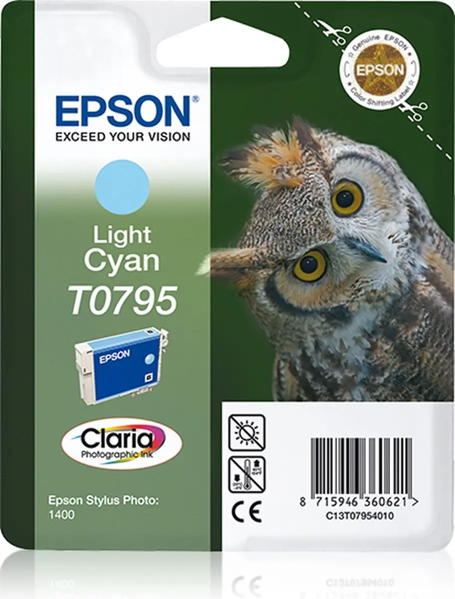 Epson T0795 Licht Cyaan Inktcartridge - C13T07954020