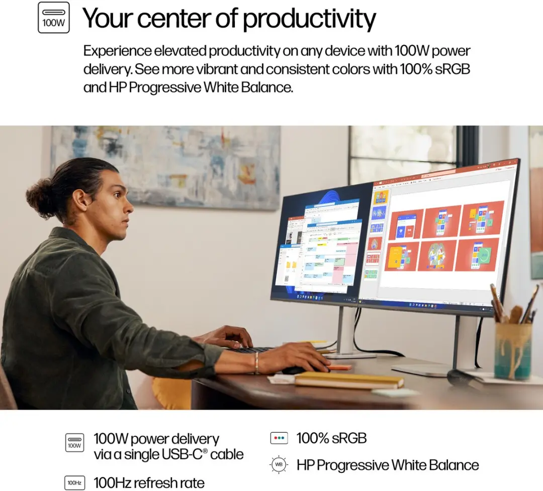 HP Series 5 Pro 27 inch QHD Monitor 527pu - Zwart
