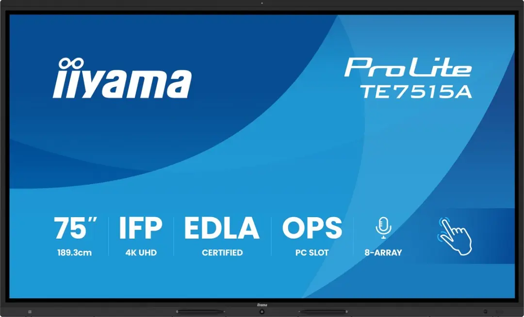 iiyama TE7515A-B2AG Touchscreen Beeldkrant 75" 4K - Zwart - afbeelding 6 van 6