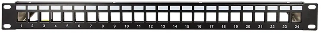 Logilink Patchpanel NK4058 24x Keystone - 19" - Zwart