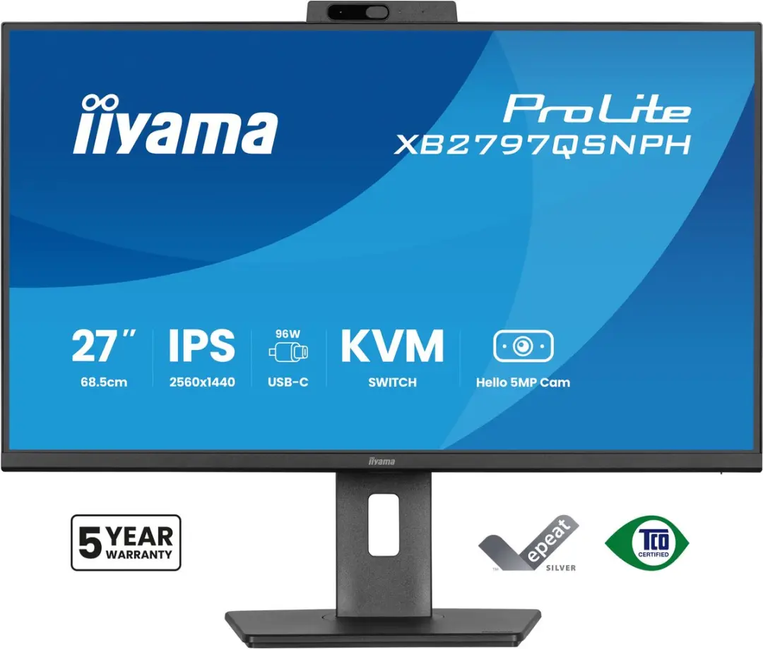 iiyama ProLite XB2797QSNPH-B1 Monitor 27" QHD IPS - USB-C 96W