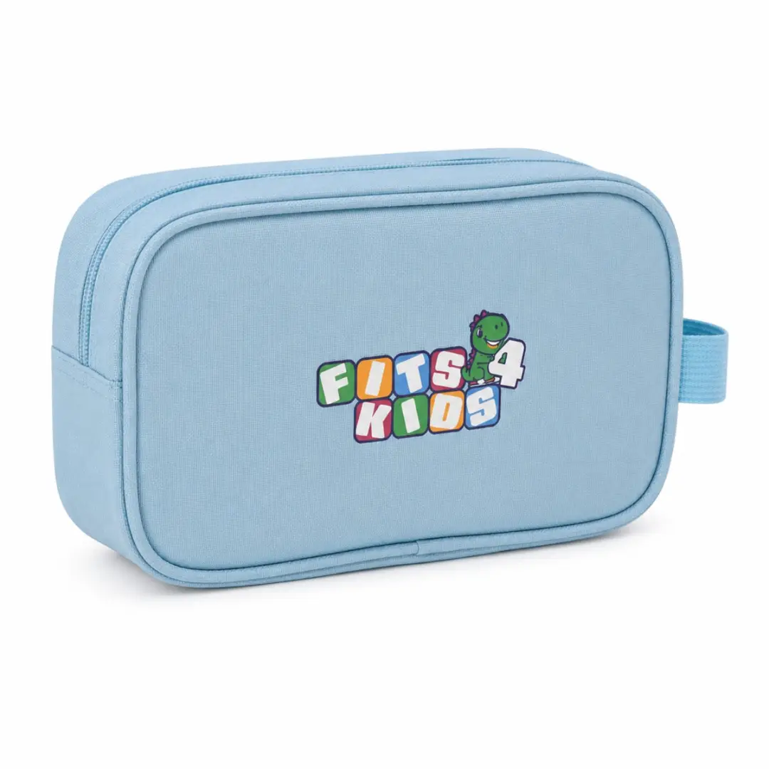 Fits4kids Pennenetui Blauw - 2 Vakken
