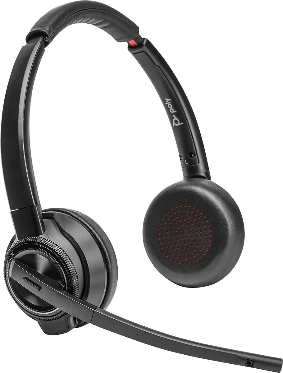 HP Poly Savi 8420 DECT Headset - Zwart - 8L5B2AA