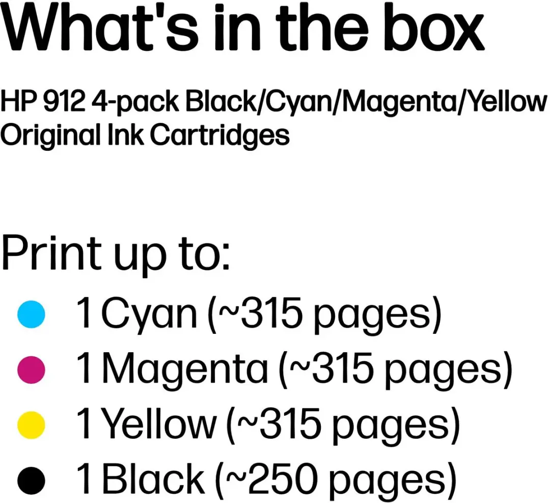 HP 912 4-pack Inktcartridges CMYK - 6ZC74AE