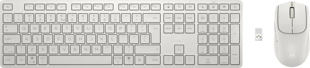 HP 490C Dual-Mode Muis & Toetsenbord - AZERTY - Wit