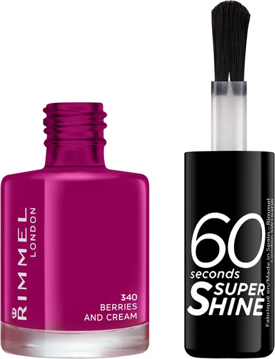 Rimmel London 60 Seconds SuperShine Nagellak 3x8ml - Berries & Cream