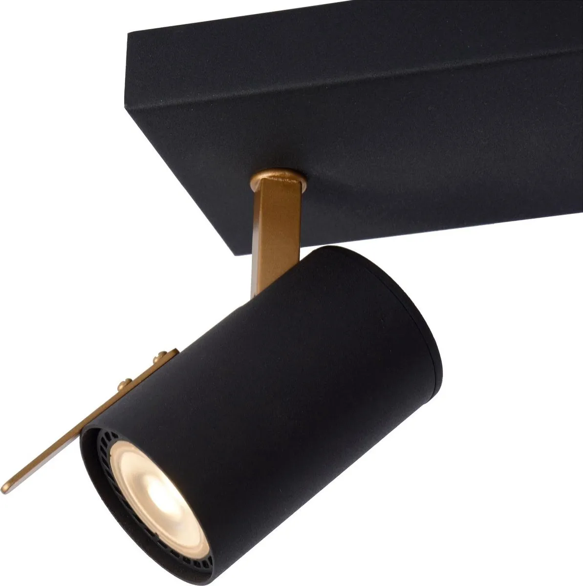 Lucide GRONY Plafondspot - LED Dim to Warm 2x5W 2200K/3000K - Zwart