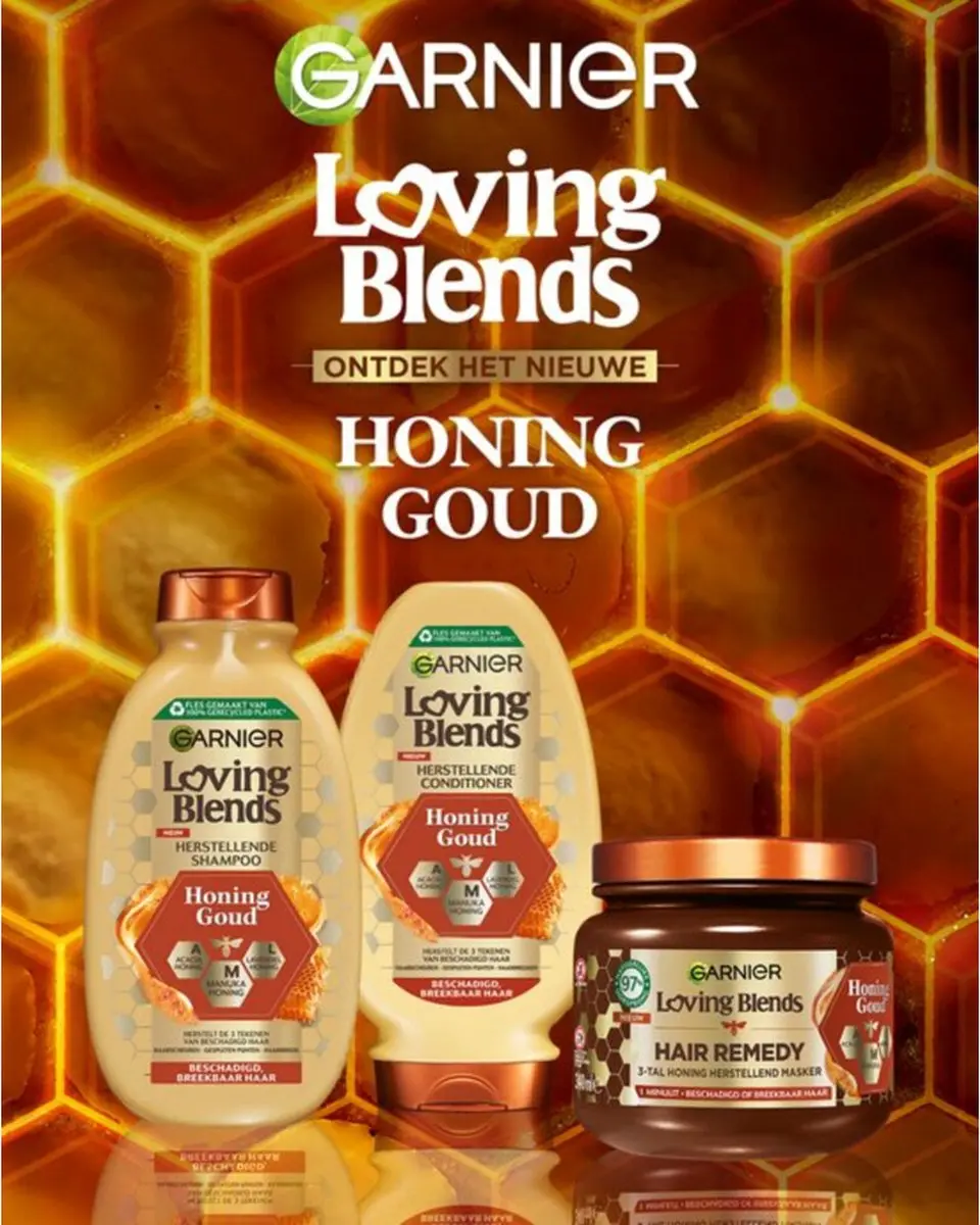 Garnier Loving Blends Honing Goud Conditioner 3x250ml