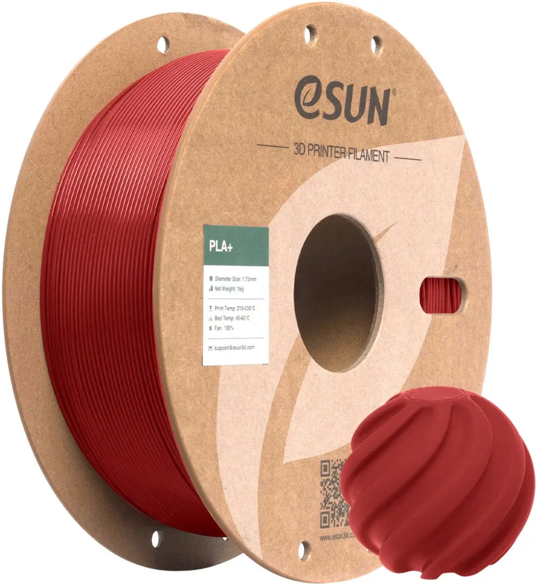ESUN PLA+ Filament 1.75mm - 1kg - Baksteenrood