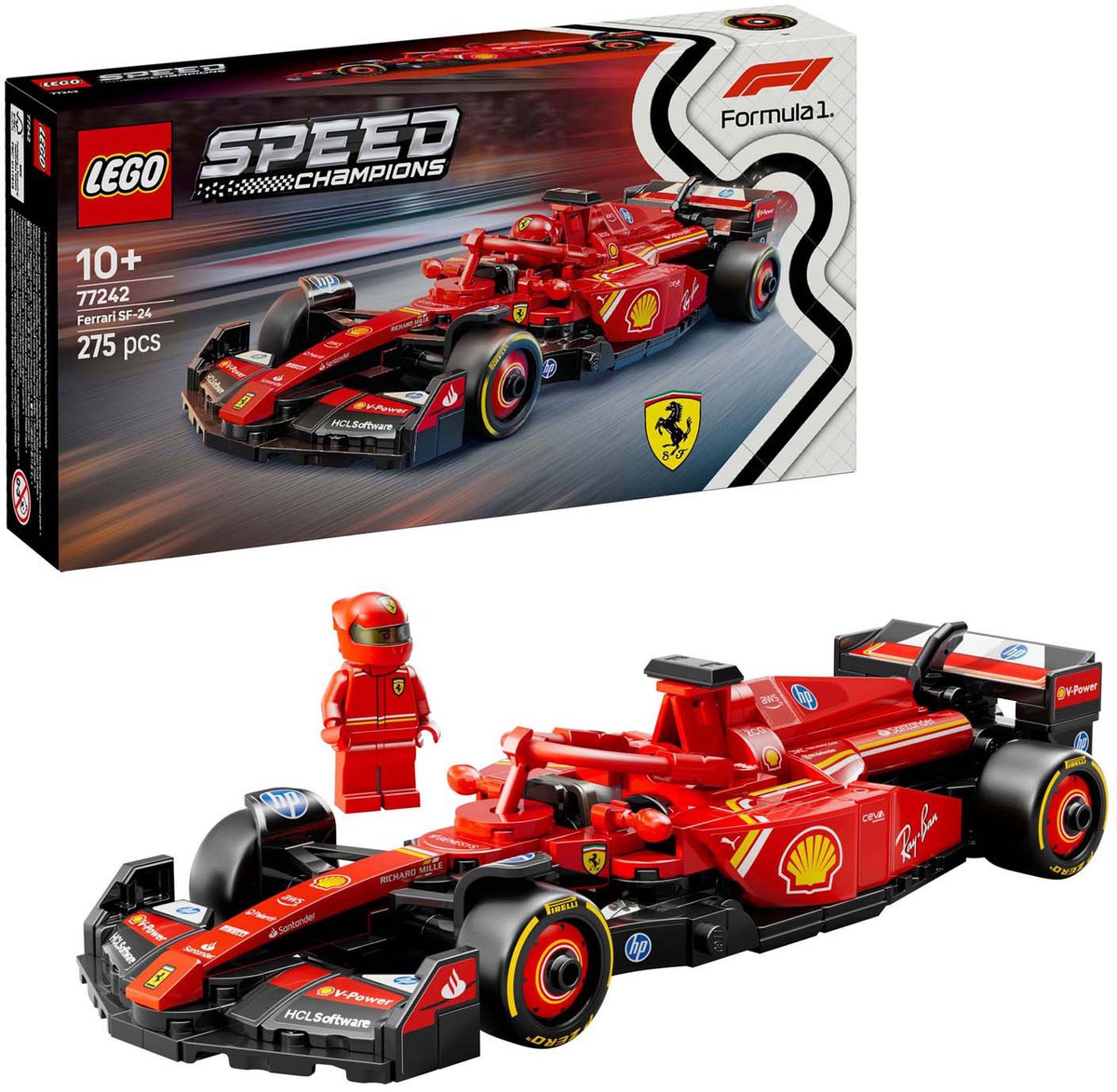 LEGO Speed Champions Ferrari SF-24 F1 Racewagen Set - 77242