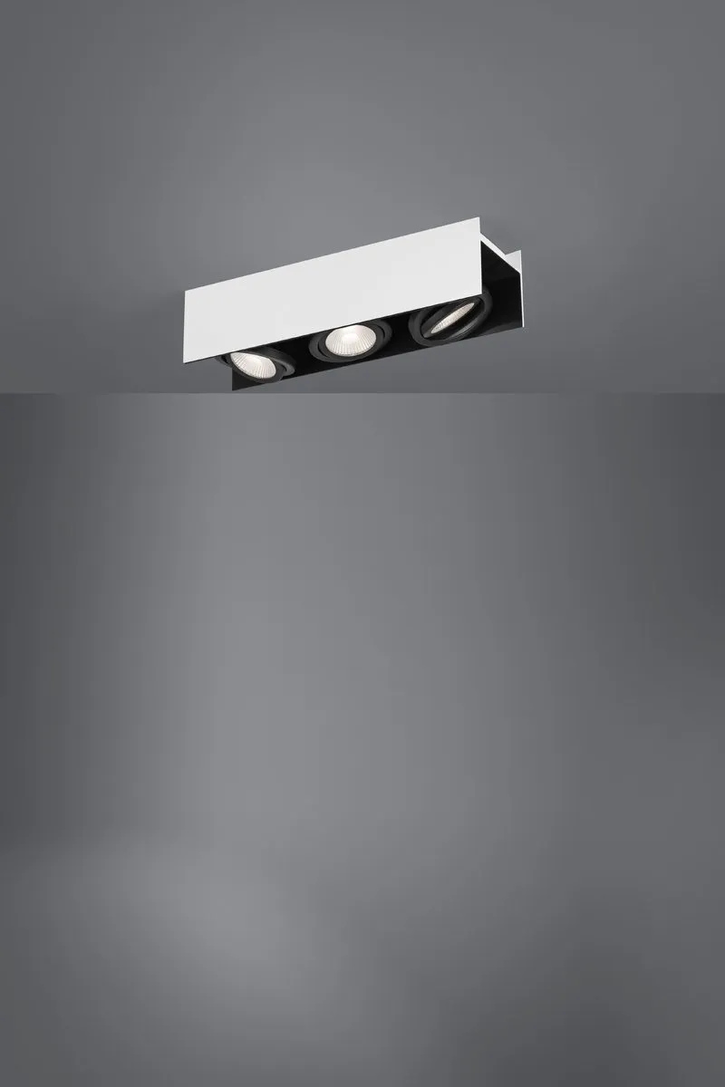 Eglo Vidago LED Plafondlamp 3-lichts - Wit/Zwart