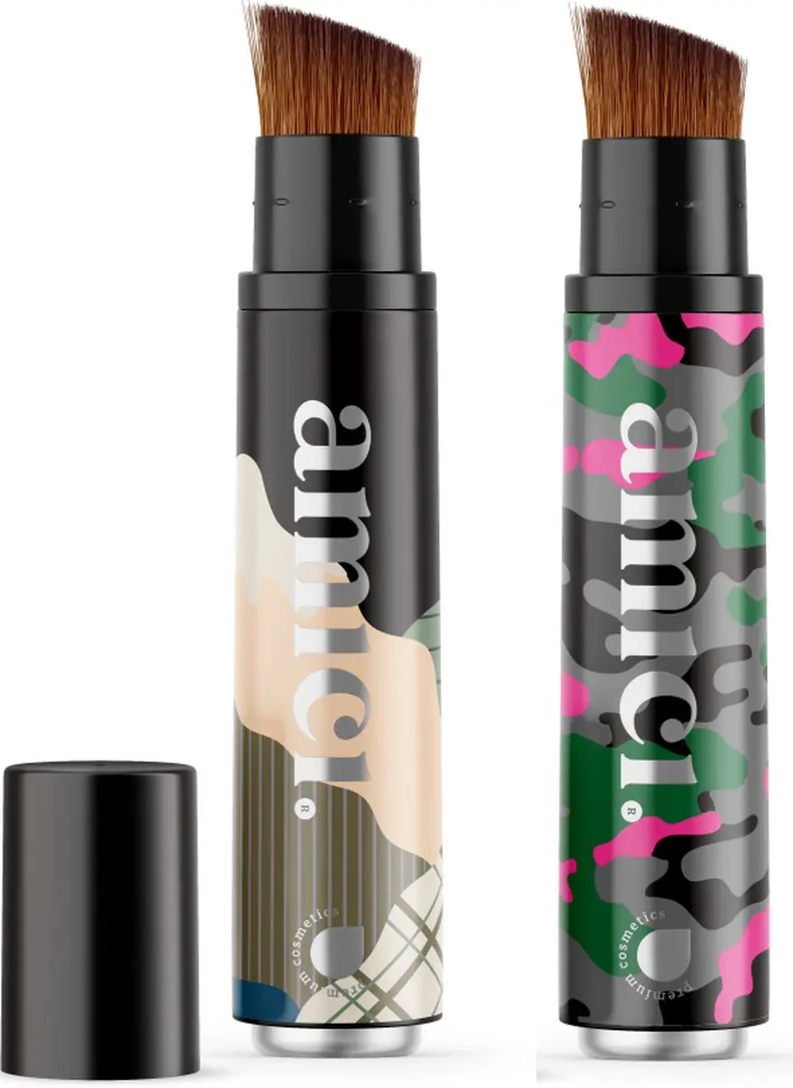 AMICI Cosmetics Refillable Brush Combi Arctic Army