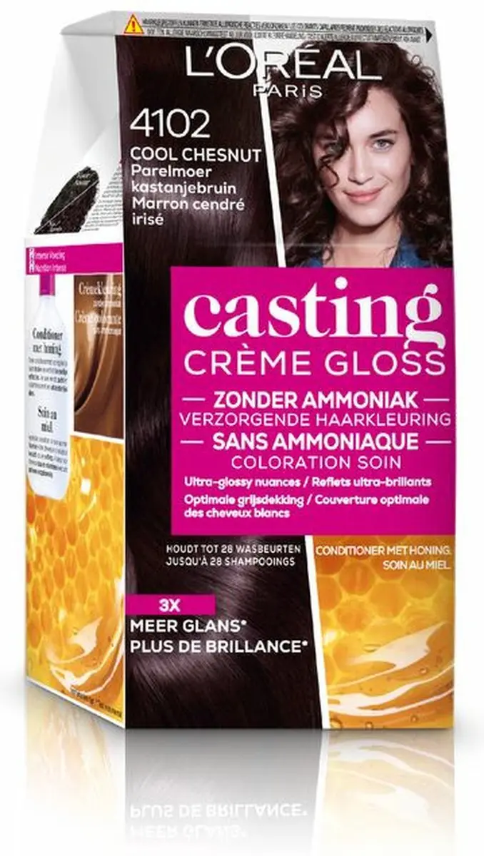 L'Oréal Paris Casting Crème Gloss 4102 Parelmoer Kastanjebruin - 2 Stuks