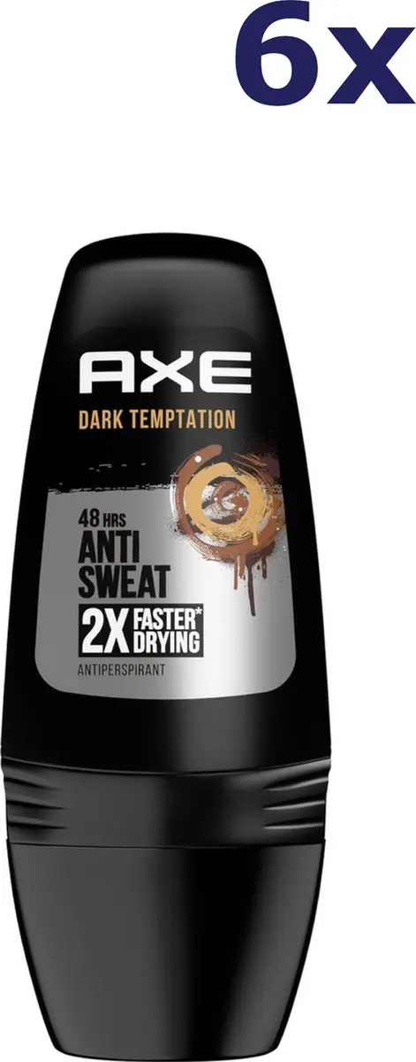 Axe Deodorant Men Dark Temptation Roll-On - 6x50ml