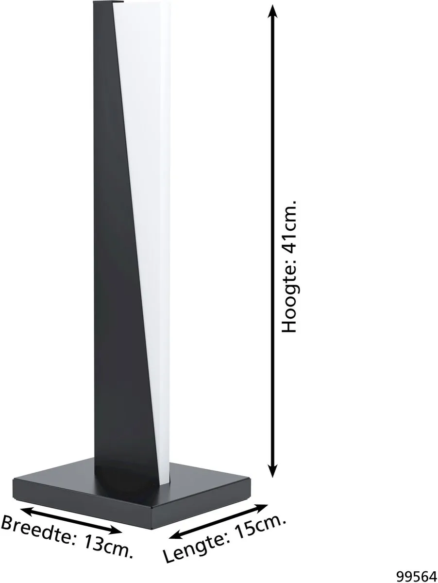 Eglo Isidro Tafellamp - Ø20cm Zwart