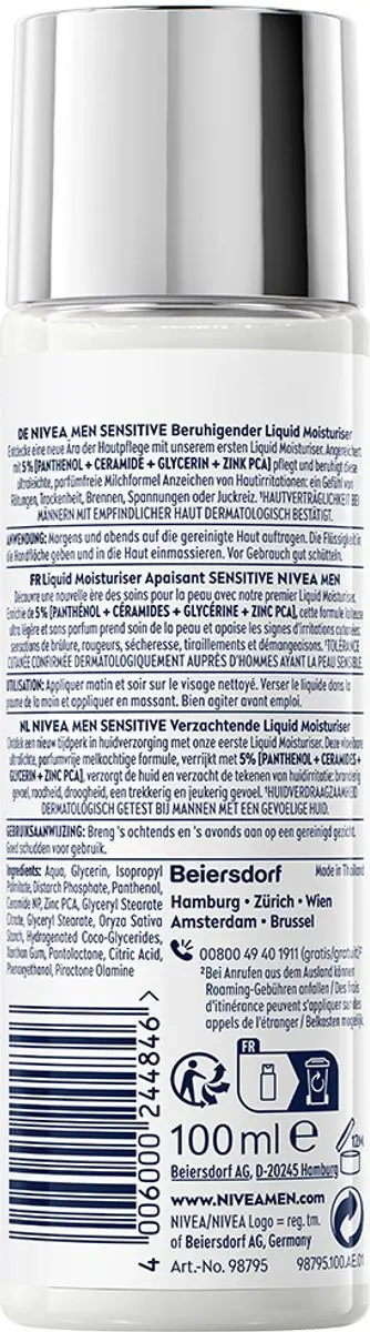 NIVEA Men Sensitive Vloeibare Hydraterende Crème 100ml