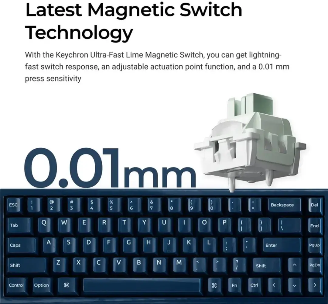 Keychron Q16HW-J1 Keramisch Toetsenbord - Blauw