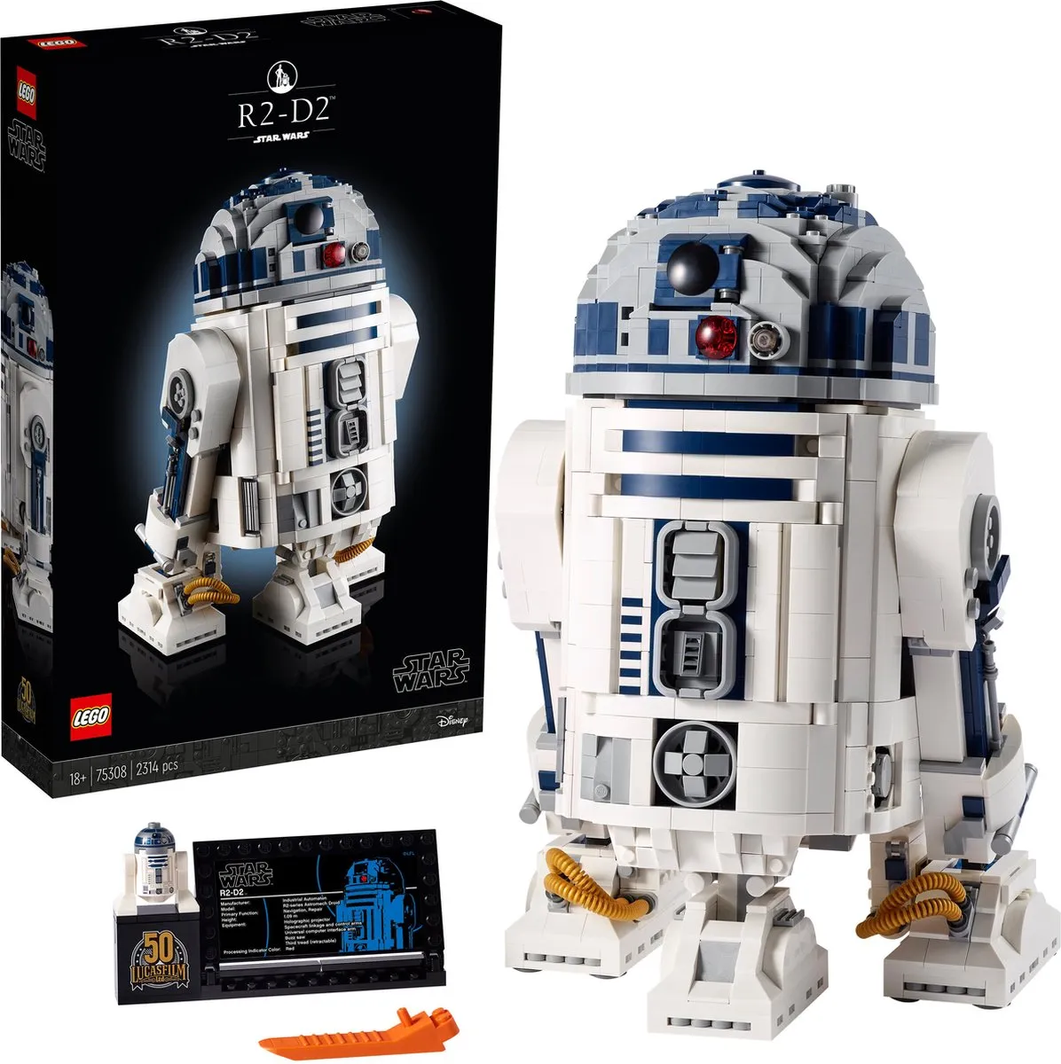 LEGO Star Wars R2-D2 75308 - 2314 Stukken - Wit/Blauw