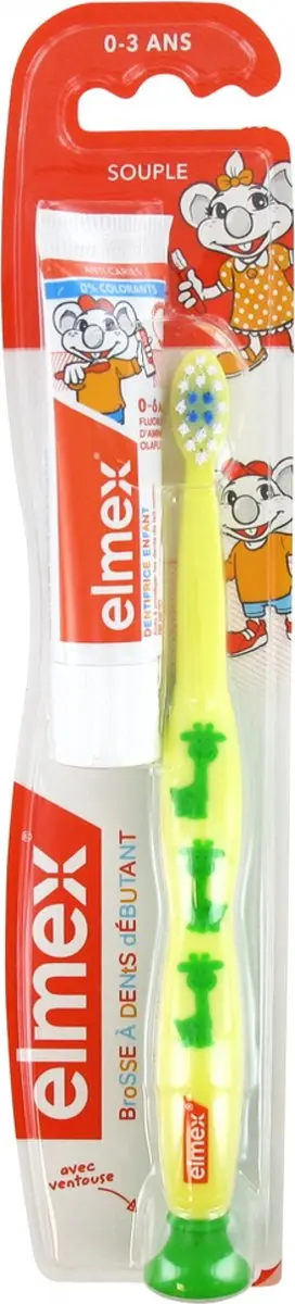 Elmex Beginner Zachte Tandenborstel 0-3 jaar + Mini Tandpasta 12ml
