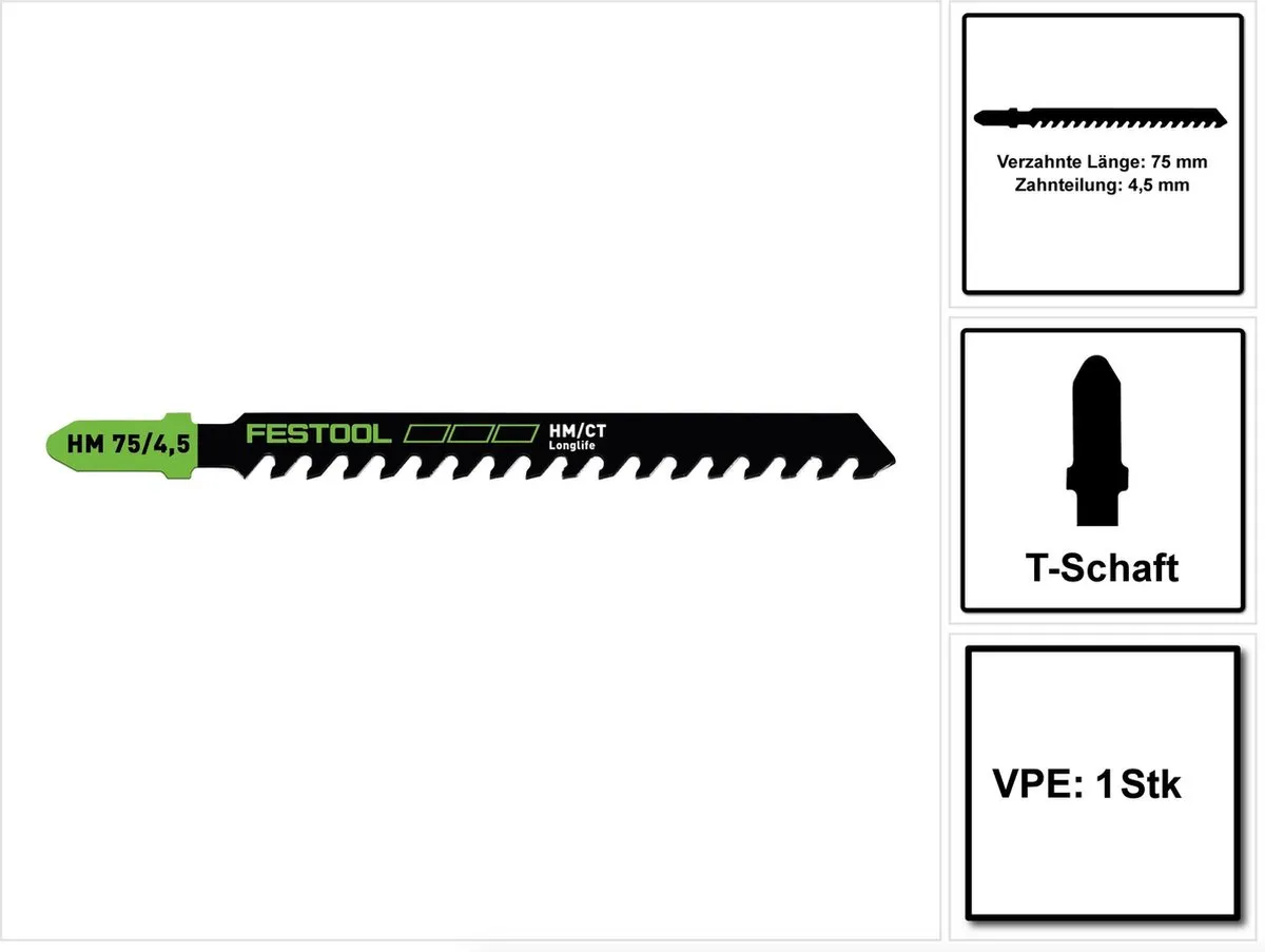 Festool Decoupeerzaagblad HM 75/4.5 204343 - afbeelding 6 van 6