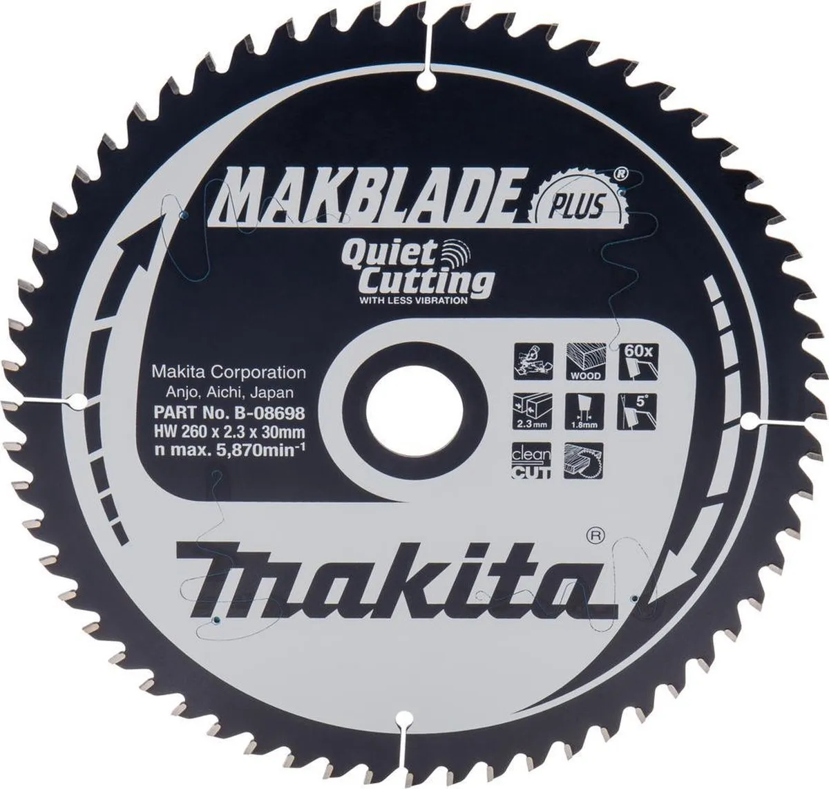 Makita Zaagblad B-08698 260mm